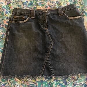 J crew distressed denim mini skirt size 30